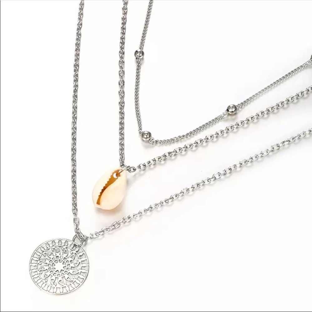 🆕 Pendant + Cowrie Layered Necklace - Picture 3 of 3